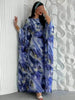 Middle Eastern Pullover Abayas Full Sleeve Loose Evening Dresses Elegant Kaftan Women Jilbabs Islamic Abaya Printed Maxi Dresses