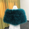Real Ostrich Feather Wedding Shawl Women Winter Fur Wrap Cape Scarf Fluffy Feather Bridal Shrug Party Stoles Bride Cape Cloak