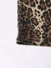 Leopard Ripped Wide Leg Jeans For Women High Waist Patchwork Button Loose Denim Pant Female Clothing