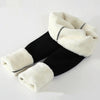 Fleece Lined Thermal Leggings Women Winter Leather Label Tights High Stretch Warm Fleece Lined Pants Outdoor Wear Cold Weather