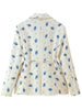 Elegant Flower Printed Loose Suit Collar Coat Belted Waist Shoulder Pad Long Sleeve One Button Blazers Lady Street Chic Top