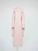 High Neck Cape Sleeve Slim-Fit Maxi Dress Pearl Trim Solid Color Floor Length Modest Abaya Style Formal Occasion Women