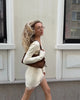 Solid Color Knit Lace Mini Dress V Neck Floral Eyelash Long Sleeve Bodycon Short Robes Women's Street Casual Coquette Gowns