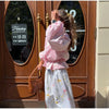 Shiny Stand Collar Short Jacket Women Puff Sleeve Drawstring Waist Cinching Pleated Jackets Autumn Causal Lady Outerwear