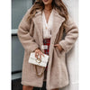 Autumn and Winter Women's Sweaters Coats Long-sleeved Collared Women's Fleece Top Clothing