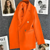 Spring Autumn Long Sleeve Female Blazer Double Button Jacket Ladies Business Work Wear Formal Coat Women Outerwea