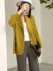 Pleated Blazers For Women Spring Lapel Single Breasted Long Sleeves Coat Female Coat 2DA3117