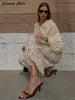 Loose Fit Lace Pants Women's Elastic High Waist Lounge Trousers Spring Lady Bohemian Casual Bottoms