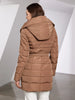 Women's Winter Jacket Hooded Belt Long Parkas Warm Padding Puffer Plaid Quilted Coat Down Jacket Thick Snow Wear