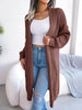 Women's Solid Color Shawl Collar Knit Cardigan Sweater for Autumn Winter Casual Vacation Coat