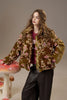 Women's Winter Down Jacket, Retro Floral Embroidery Stand Collar Puffer Coat, Romantic Thick Warm Padded Top