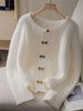 Autumn Winter Korean Sweater Cardigan Women Long Sleeve Casual White Loose Knitwear Ladies Sweater Jacket Female Top