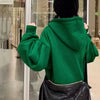 Plus Size Hooded Loose Long Hoodie Thick Fleece Sweatshirts Coat Winter Midi Dress Warm Women's Oversize Jacket Casual Outerwear