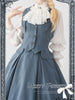 Autumn Winter Clothing Set Ladies Elegant Long Sleeve White Shirt Blouses Retro Vest with Fishbone Skirt Lolita 3 Piece Outfits