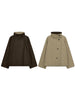 Women Reversible Double Sided Jacket Coat Stand Collar Plaid Loose Fit Warm Coats Casual Office Work Outerwear Spring