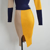 Fall Winter Knit Rib Wrap Hips Bodycon Pencil Dress for Women Elegant Long Sleeve Turtleneck Sweater Dress with Belt