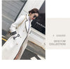 Women White Long Woolen Coat Autumn Winter British Hepburn Style Thicken Slim Double-Breasted Woolen Coat Women Outwear