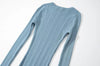 Sexy O Neck Ribbed Knitting Fishtail Sweater Dress Women Full Sleeve Stretch Basic Bodycon Maxi Long Mermaid Robe Vestido