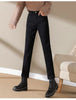 Spring Winter Plus Velvet Women Jeans Button High Waist Solid Pants Pockets Thicken Casual Straight Trousers