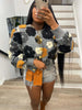 Elegant Women Button Front Floral Appliques Long Sleeve Jacket Thick Warm Winter Streetwear Outwear