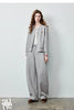 Women's Lazy Academy Soft American Curved Leg Trousers Autumn Paneled Design Pear Figure Shaping Pants