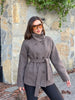 Women Black Belted Double Breasted Coat High Neck Long Sleeve Tailored Fit Elegant Jacket Winter Office Casual Outerwears
