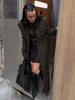 Solid Faux Woolen Maxi Coats Women Waist-cinching Single-breasted Shoulder Pad Lapel Overcoats Ladies Winter Streetwear
