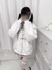 Kawaii Women Coats Jirai Kei Lolita Y2K Cute Japanese Style Jacket Sweet Pearl Rabbit's Ears Bow Hoodies Elegant Casual Top