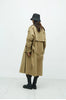 Classic Khaki Color Padded Thickened Trench Coat, Mid-Length British Style Jacket for Women, Fall/Winter