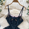 Women's Sexy Dress Lace Bow Decoration Design Slim Sexy Comfortable Dress Party Hotsweet Mini Dress