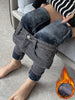 Skinny Women's Warm Jeans Winter Thicken Fleece Stretch High Waist Pencil Pants Korean Black Blue Gray Velvet Leggings