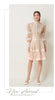 French Elegant Lace Splicing Waist Lantern Sleeve Dress Vintage High Collar Princess Dress Organza Cocktail Women's Wear