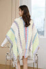 Ethnic Style Cape Oversized Sweater Jacket Women Loose Patchwork Warm Long Scarf Knitted Cardigan Woman