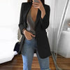 Elegant Jacket Women's Suit Single Office Casual British Professional Women's Buttonless Suit Collar Pocket Simple Coat Top