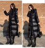 Winter Over The Knee Warm Jacket Hooded Outwear Female Parka Thick Down Cotton Padded Women Long Cotton Bread Coat 4XL