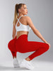 V-Back High Waisted Yoga Leggings Seamless Knit Tights for Women Quick Dry Butt Lifting Slim High Elastic Leggings