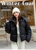 Winter Women Thicke Cotton Coat Loose Hooded Puffer Jacket Cropped Down Cotton Padded Coat Female Parkas Outwear