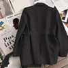 Elegant Blazer Woman Spring Solid Color Tie Suit Jacket Temperament Korean Version of The Casual Suit Woman Clothing