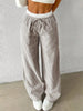 Women's Casual Striped Woven Wide Leg Pants Fall Winter Casual Stylish Full Length Trousers Y2K Clothes Streetwear