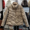 Janveny 90% White Duck Down Jacket Women Ultra Light Down Coat Casual Loose Stand-Up Collar Clothes Waterproof Windproof Outwear