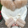 Cotton Lined Furry Fur Collar Belts Jacket Women Long Sleeve Thicken Warm Female Coat Winter Street Casual Outwear