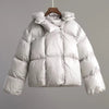 Winter Warm Puffer Jackets Women's Loose Parkas Coat Hooded Bread Jacket Outwear Cotton-padded Solid Quilted Jacket
