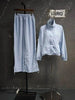 Women's Two-piece Set Stand Up Collar Short Zipper Cardigan Wide Leg Pants Autumn 19DB1233