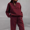 Women's Clothing Versatile Casual Sweatshirt Long-sleeved Pullover Tops Trousers Two-piece Set Womens Sport Outifits