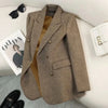 Word Pattern Blazer Coat Women 2025New Spring Autumn Winter High-Quality Suit Jacket Outwear Temperament Overwear Ladies