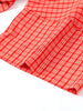 Red Stand Up Collar Plaid Cape Short Trench Coat Women's Windbreaker Long Sleeved Single Breasted Windbreaker Autumn Jacket