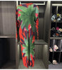 Pleated Floral Printting Women's Dress Autumn Long Sleeve Elastic Casual Famale Clothing 2DB4652