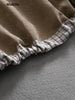 Plaid Stand Collar Jacket Women Long Sleeve Zip Loose Drawstring Outerwear Spring Autumn Casual Chic Office Lady Coat