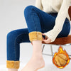 Women's Fleece Warm Winter Jeans Thicken Elastic Skinny Pencil Pants Korean Slim Plush Thermal Leggings Trousers