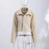 Casual Pu Leather Women Jacket Street Long Sleeve Stand Collar Zippers Female Outwear Autumn Winter Lady Streetwear